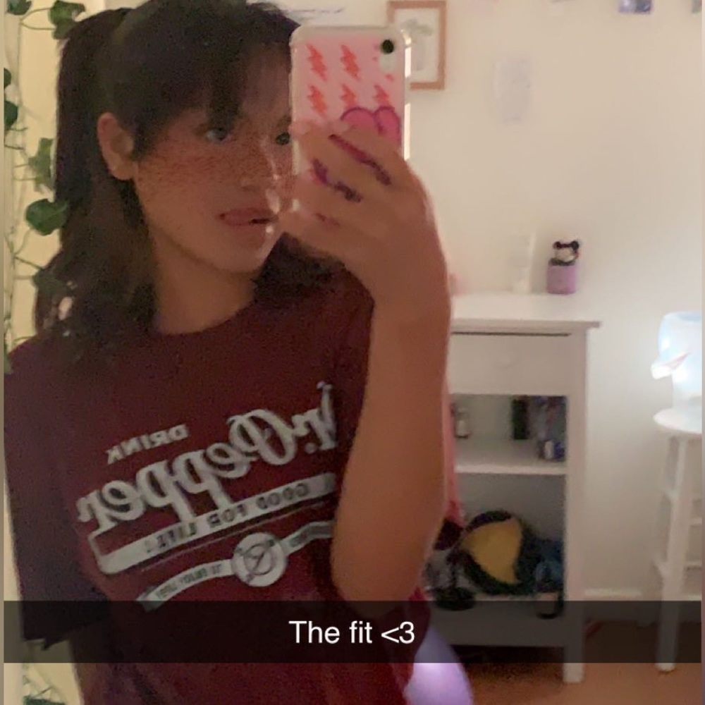 Deep red Dr. Pepper shirt
